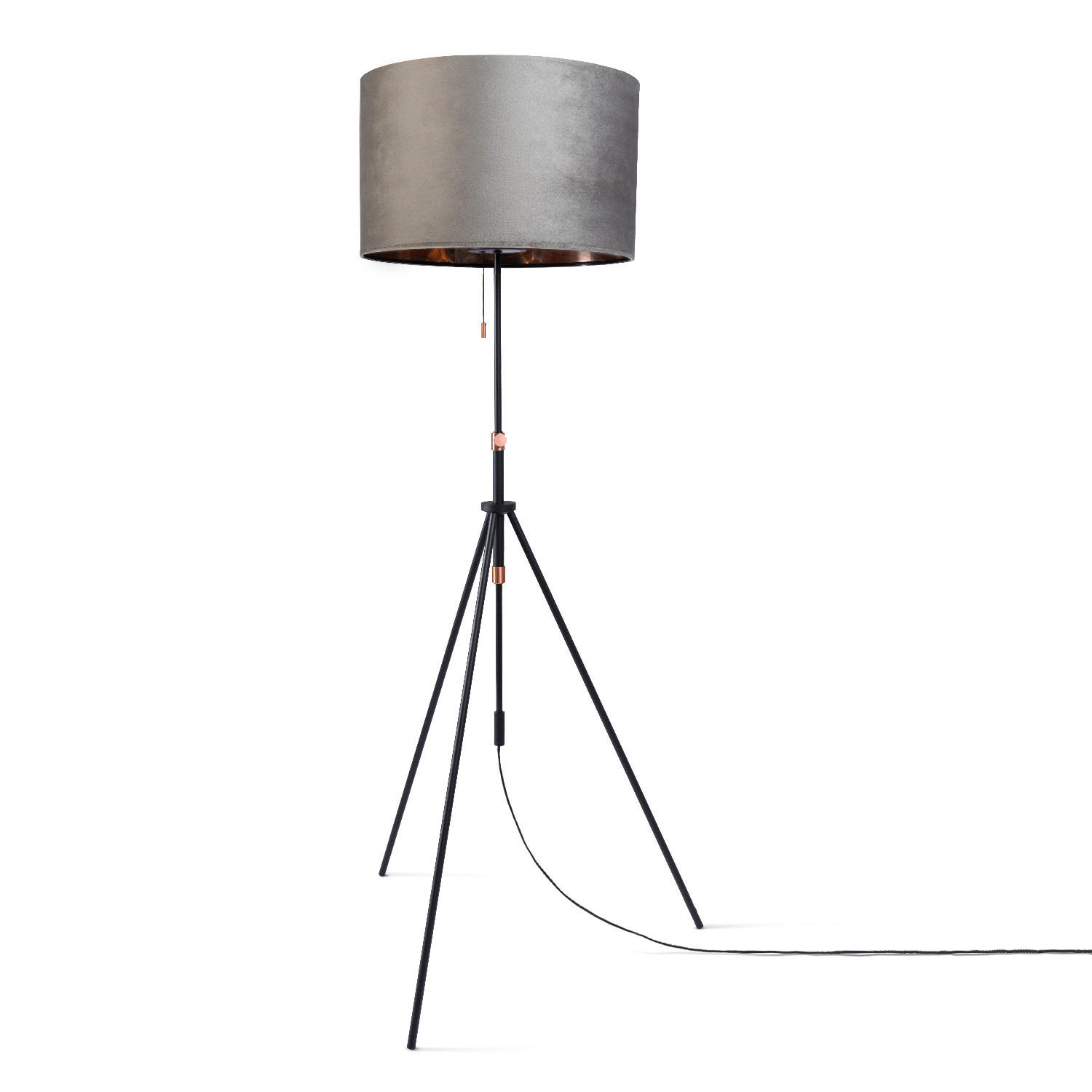 STEHLEUCHTE Naomi Fl - Hellgrau, Metall (52.7/52.7/176.5cm) - Paco Home