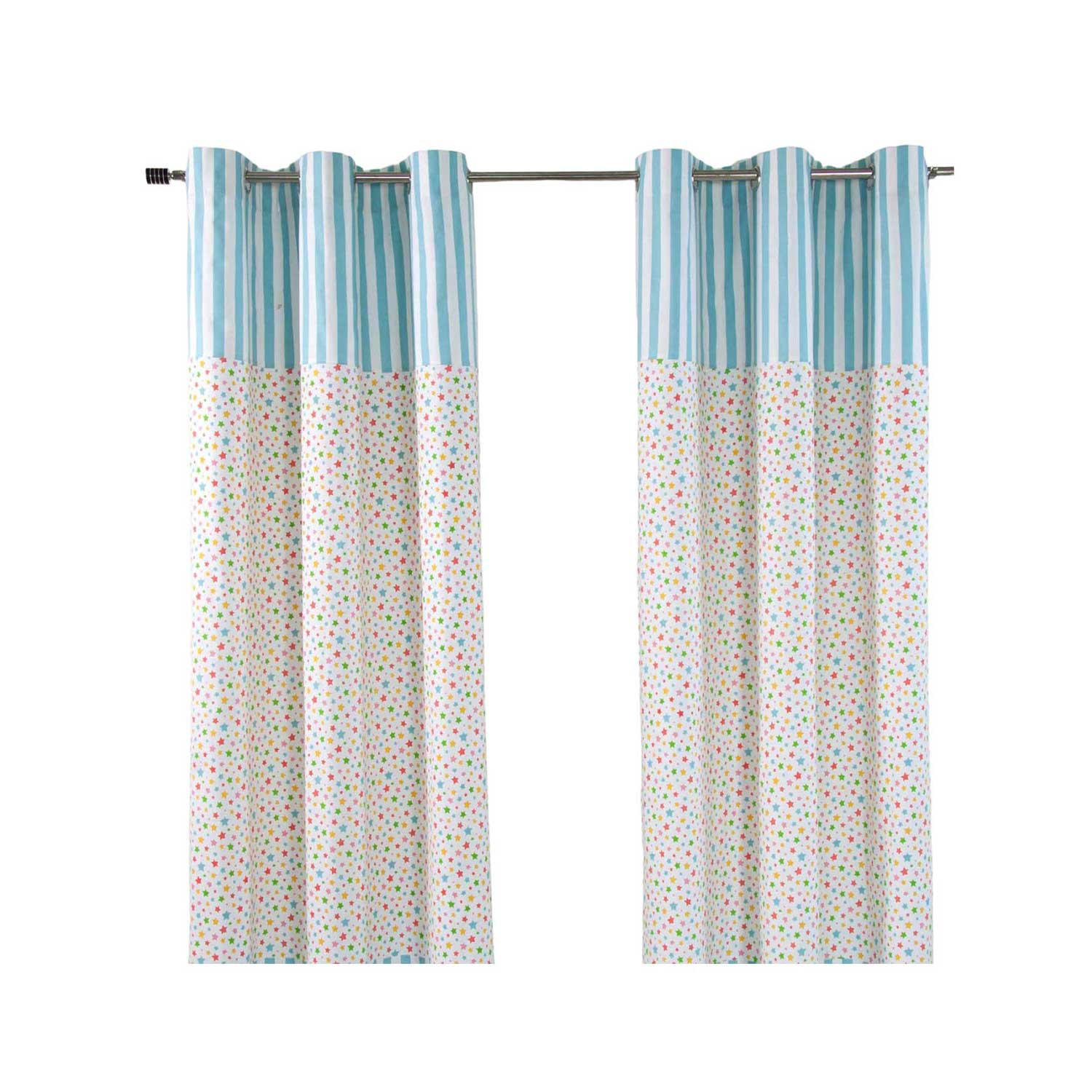 ÖSENVORHANG Sterne blickdicht 2er-Set, 137/228 cm - Multicolor, Textil (137/228cm) - Homescapes