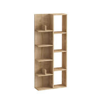 BÜCHERREGAL mit 4 Fächern und 4 Regalböden 60/18/150 cm - Eichefarben, Holzwerkstoff (18/150/60cm) - Calicosy