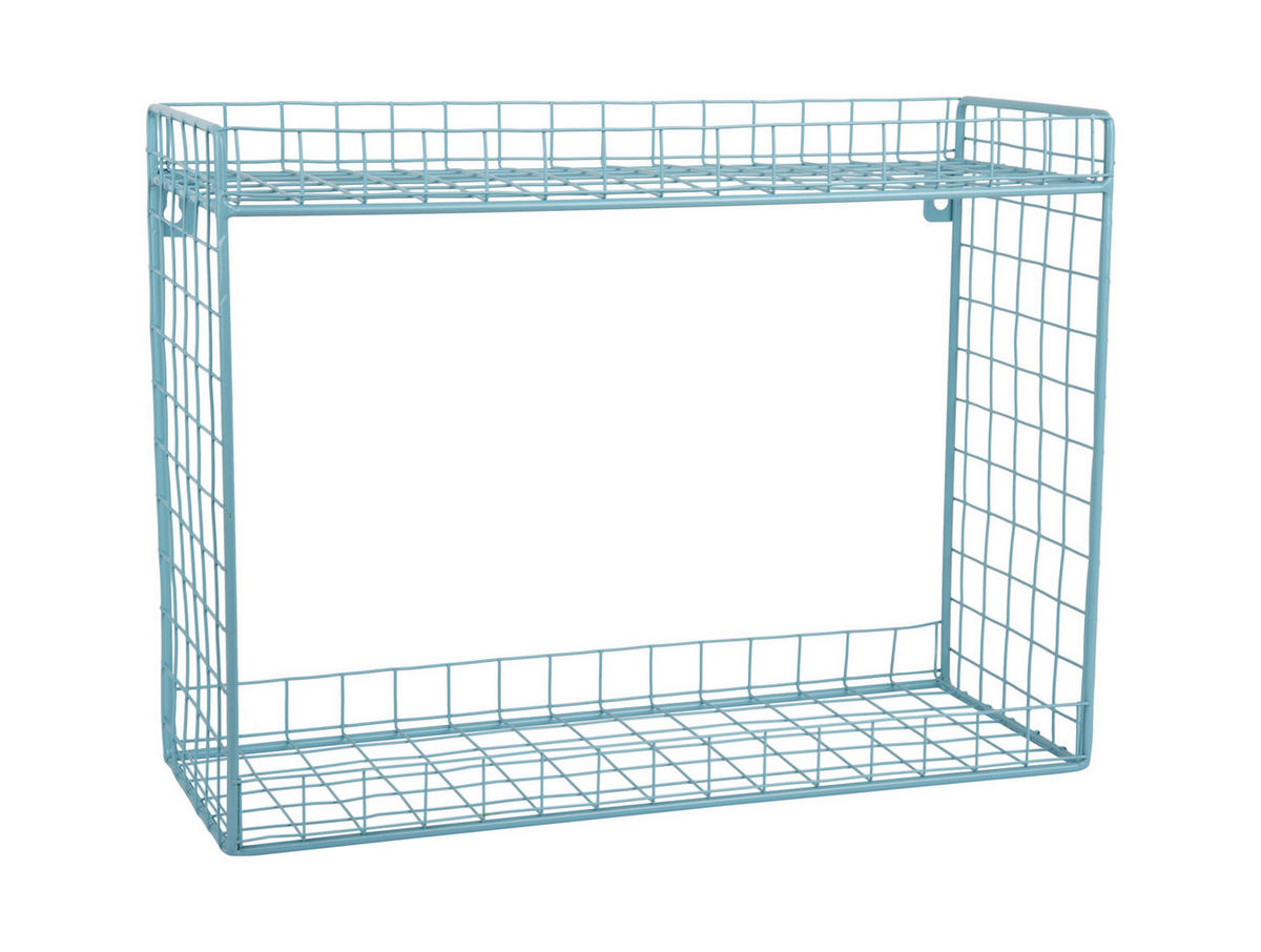 WANDREGAL Reja 40/15/30 cm - Blau, Metall (15/30/40cm) - Present Time