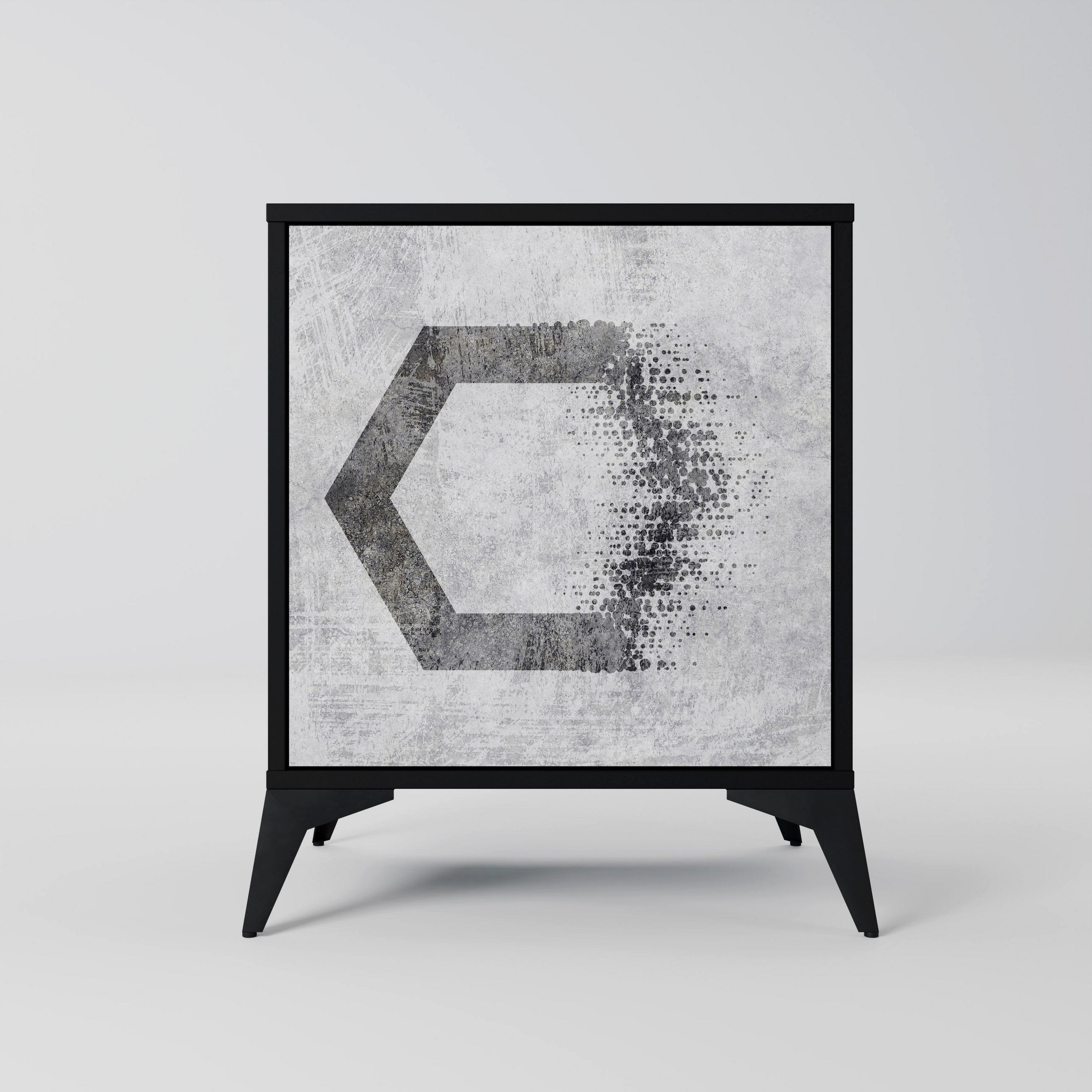 SpaceRebels Sideboard Schwarz 57.5x70.5x42 cm