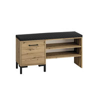 SITZBANK Nevio Artisan Eiche / schwarz 105 / 34 / 55cm - Schwarz/Eiche Artisan, Holz/Holzwerkstoff (105/55/34cm) - Feldmann-Wohnen
