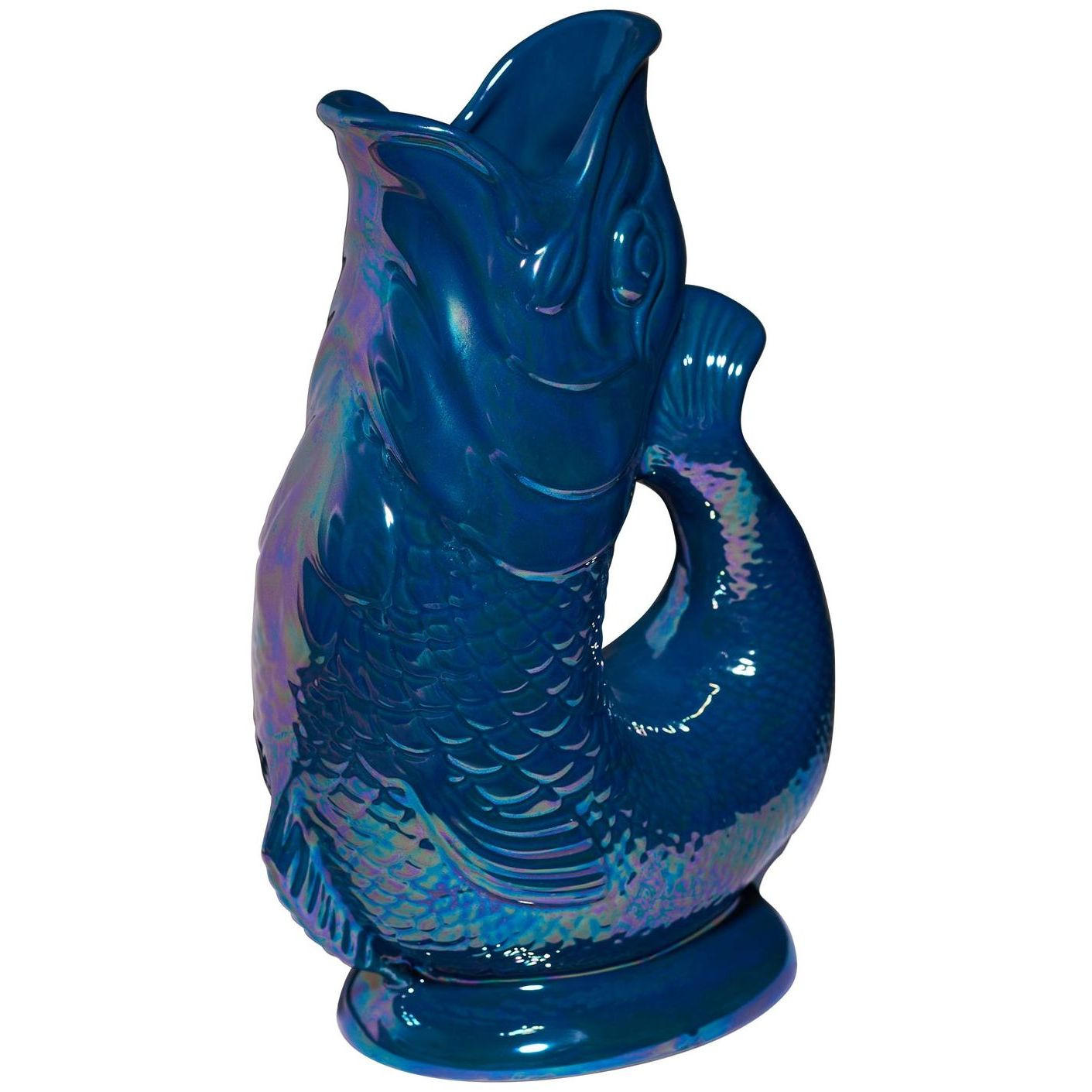 KARAFFE mit „Gluck-Gluck“-Geräusch 27,5/17/9,5 cm - Petrol, Keramik (1.2L) - Gluckigluck