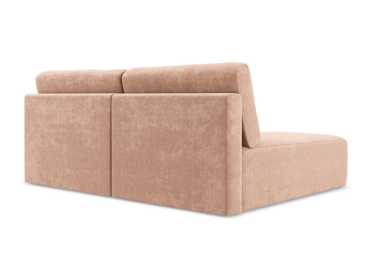 ECKSOFA mit Schlaffunktion links Chenille Stoff Pink - Pink/Koralle, Kunststoff/Textil (149/210cm) - Makamii