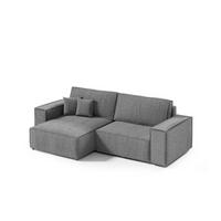 ECKSOFA mit Schlaffunktion Grau Anthrazit - Dunkelgrau, Textil (257/148cm) - Furnisell