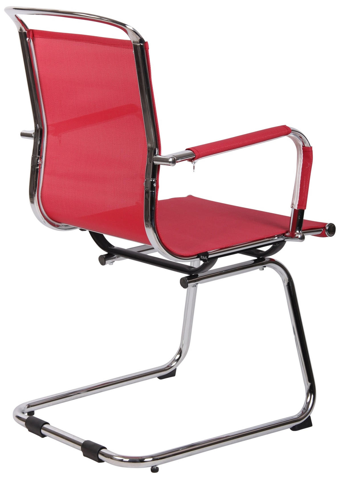 SCHWINGSTUHL Netzstoff rot - Chromfarben/Rot, Textil/Metall (58/94/48cm) - CLP