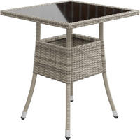 GARTENTISCH Yoro grau 60x60 cm - Grau, Kunststoff (60/60/73cm) - Juskys