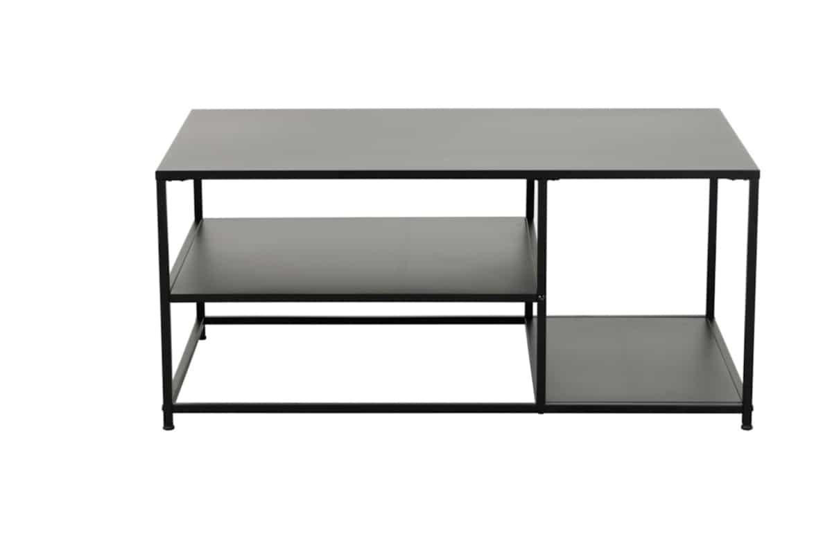 COUCHTISCH DURA STEEL Stahl rechteckig Schwarz 100cm - Schwarz, Metall (60/100/45cm) - riess-ambiente