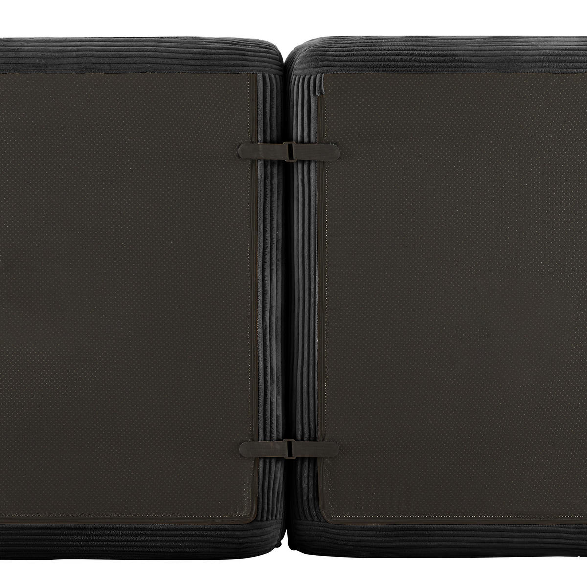 3-SITZER Sofa 177x104x69 cm aus Cordstoff rahmenlos modular, schwarz - Schwarz, Textil (104/69/177cm)