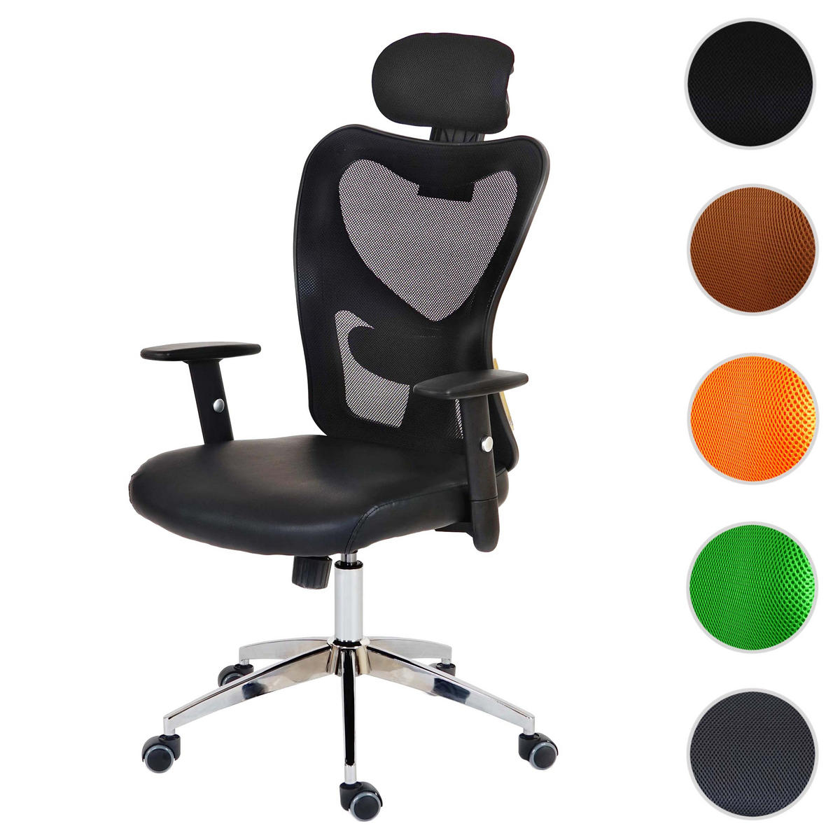 PROFI-BÜROSTUHL Schwarz - Schwarz, Textil (67/136/71cm) - MCW
