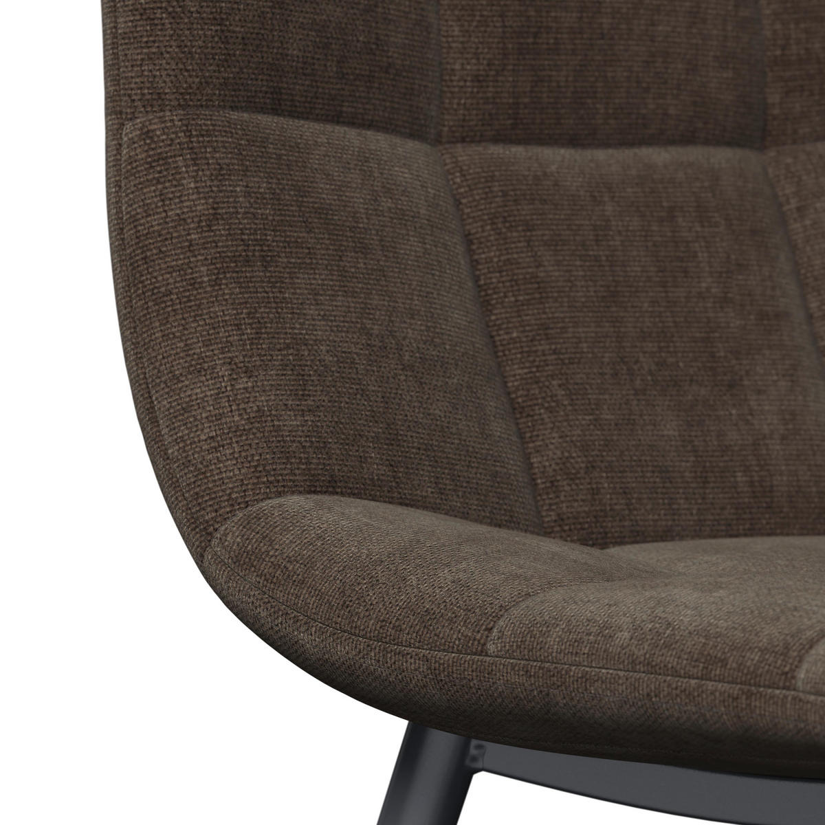 STUHL Ria Braun Mikrofaser Gepolstert - Braun, Metall (44/87/54cm) - Bessagi Home