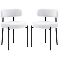 STUHL-SET DE-36033 2 Stück mit Metallbeinen Cremeweiß - Creme, Metall (51/76/51cm) - ComfortXL