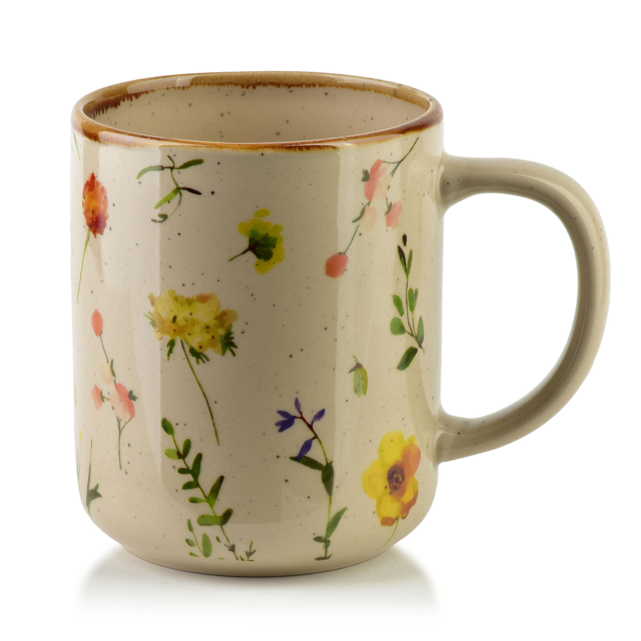 TASSE Tokka 8,5/12,5/10,5cm Weiß Porzellan - Beige, Keramik (0.4L) - Mondex