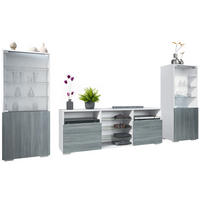 WOHNWAND Granada Avola-Anthrazit - Anthrazit, Holzwerkstoff (286/122.5/35cm) - Vladon