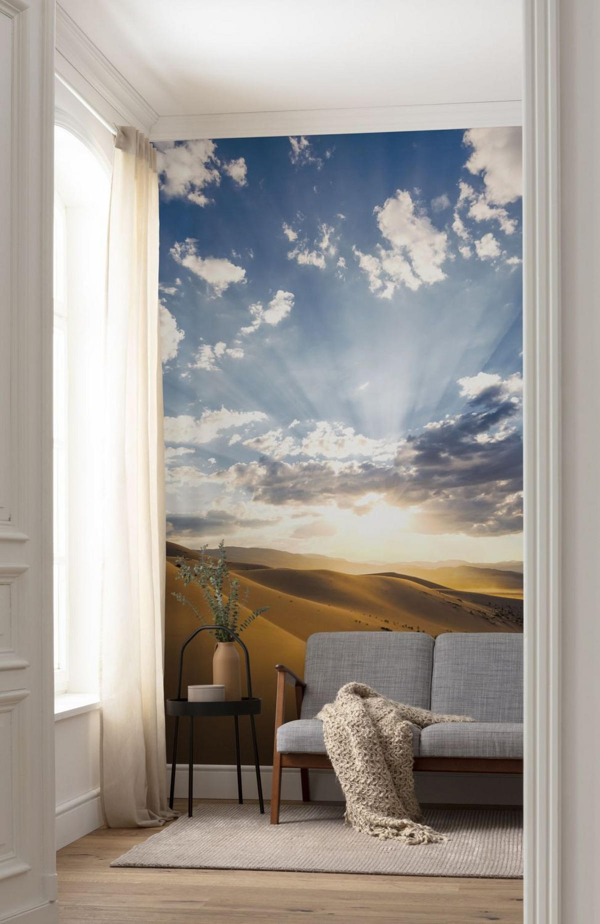 FOTOTAPETE Wüstenlandschaft 200 x 280 cm - Blau, Papier (200/280cm) - Sanders & Sanders