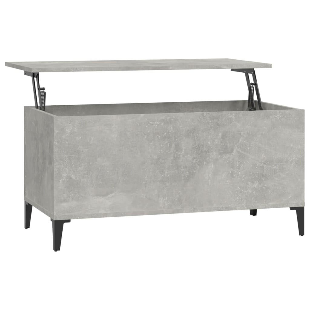 COUCHTISCH Betongrau 90x44,5x45 cm Holzwerkstoff - Grau, Holzwerkstoff (90/44.5/45cm) - furnicato