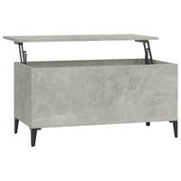 COUCHTISCH Betongrau 90x44,5x45 cm Holzwerkstoff - Grau, Holzwerkstoff (90/44.5/45cm) - furnicato