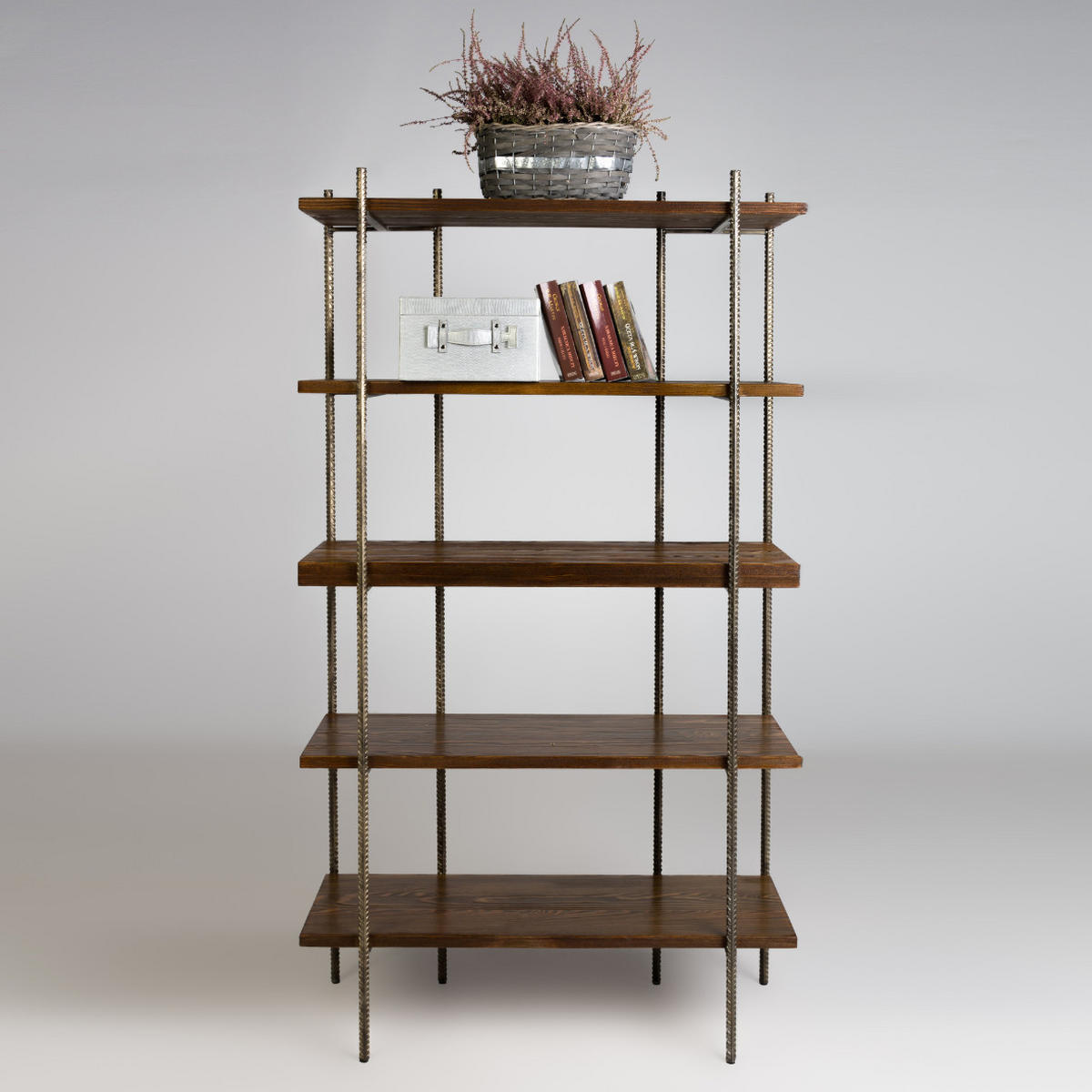 HOLZBÜCHERREGAL für das Büro oder Wohnzimmer HEGEL - Eichefarben, Holz (90/160/35cm) - Rawood Furniture