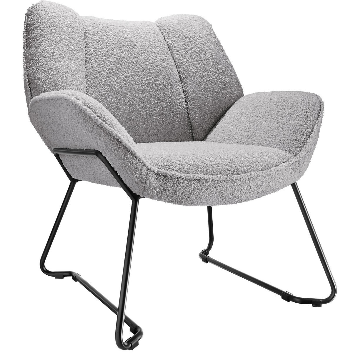 SESSEL Kjeld,73 x 72 x 81 cm,hellgrau - Hellgrau, Kunststoff (73/81/72cm) - tectake