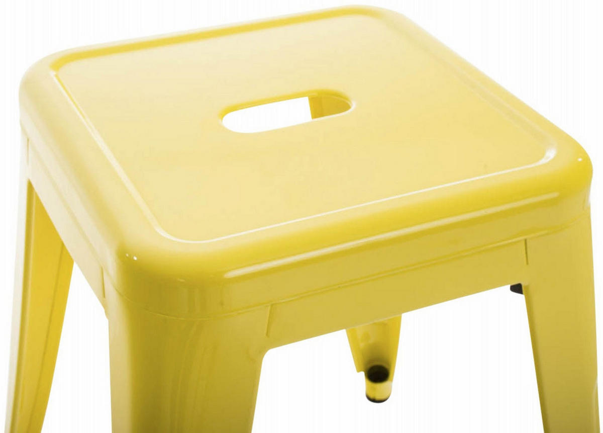 SITZHOCKER 4er Set Arvida gelb - Gelb, Metall (40/46/40cm) - TPFLiving