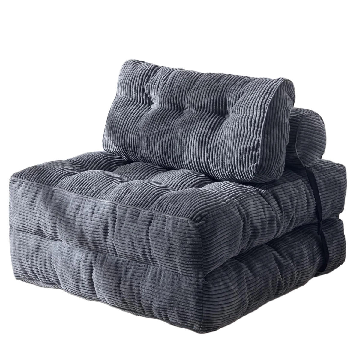 SCHLAFSESSEL Schlafsofa Sofabett Einzelsofa mit Waschbarem Kissen - Silberfarben, Textil (85/40/85cm) - Authentics