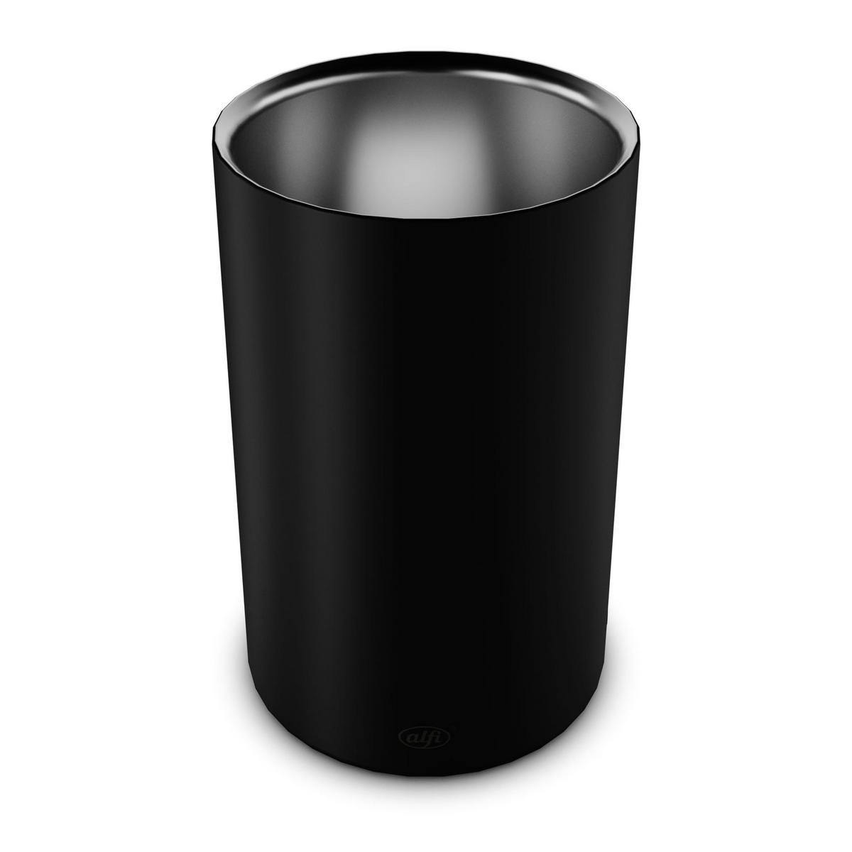 FLASCHENKÜHLER Vino für Weinflaschen, Edelstahl, Velvet Black Mat - Schwarz, Metall (12.3/21cm) - Alfi