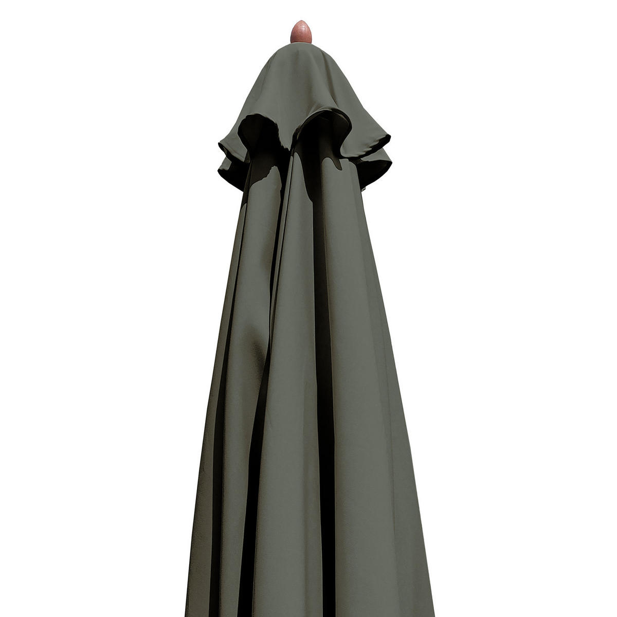 SONNENSCHIRM - Eukalyptus massiv / Polyester - Salbeigrün, Holz/Textil (300/300cm) - home24