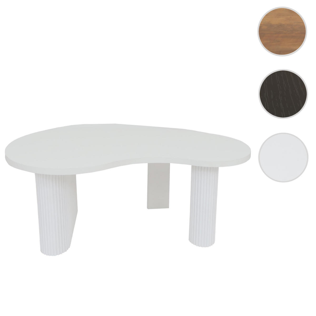 COUCHTISCH organisch Weiß - Weiß, Holz (60/110/45cm) - MCW