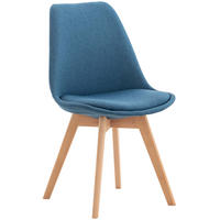 ESSZIMMERSTUHL Lines, Stoff blau - Blau/Naturfarben, Holz/Textil (49/83/50cm) - TPFLiving