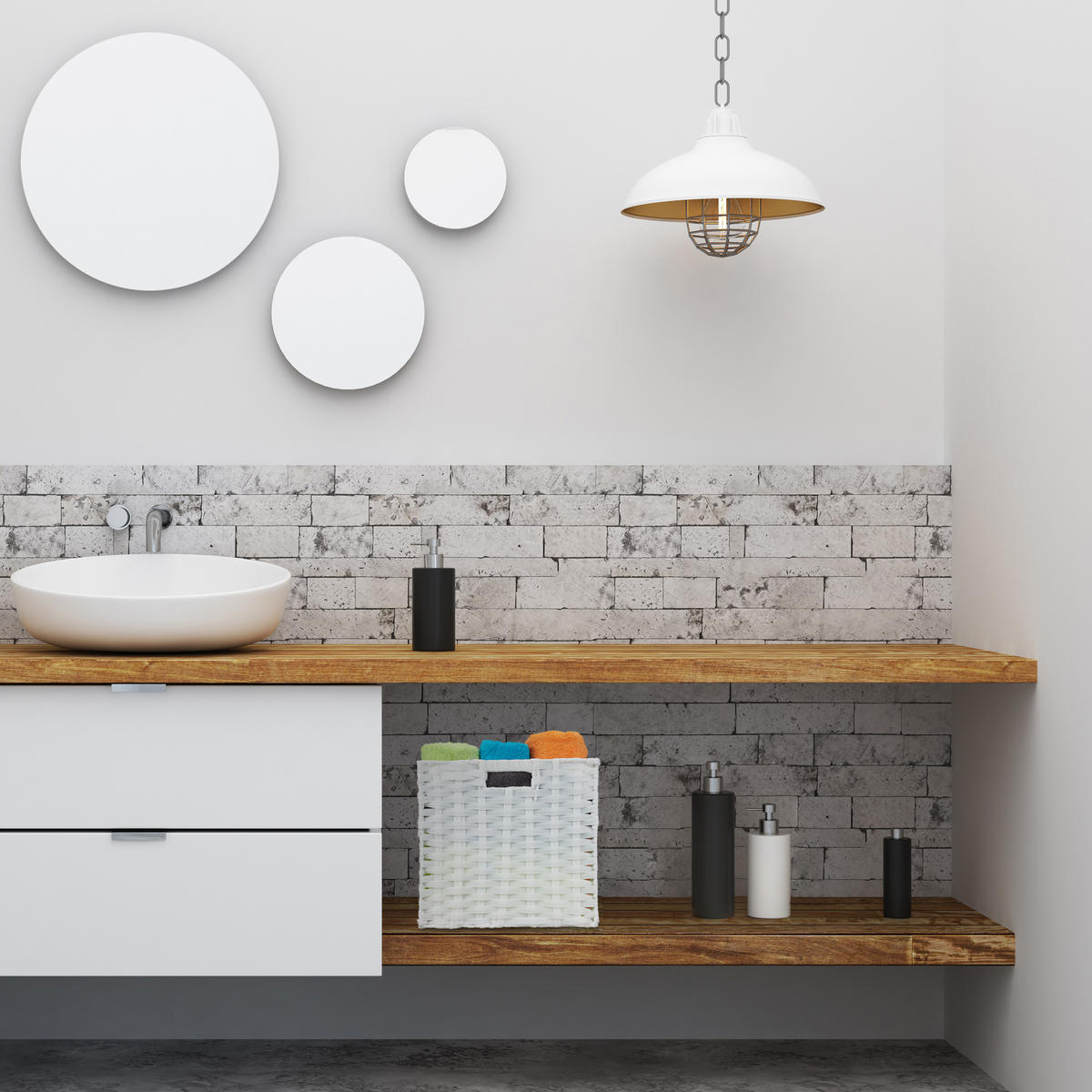 AUFBEWAHRUNGSKORB - Weiß, Kunststoff/Metall (32/31/30cm) - Relaxdays