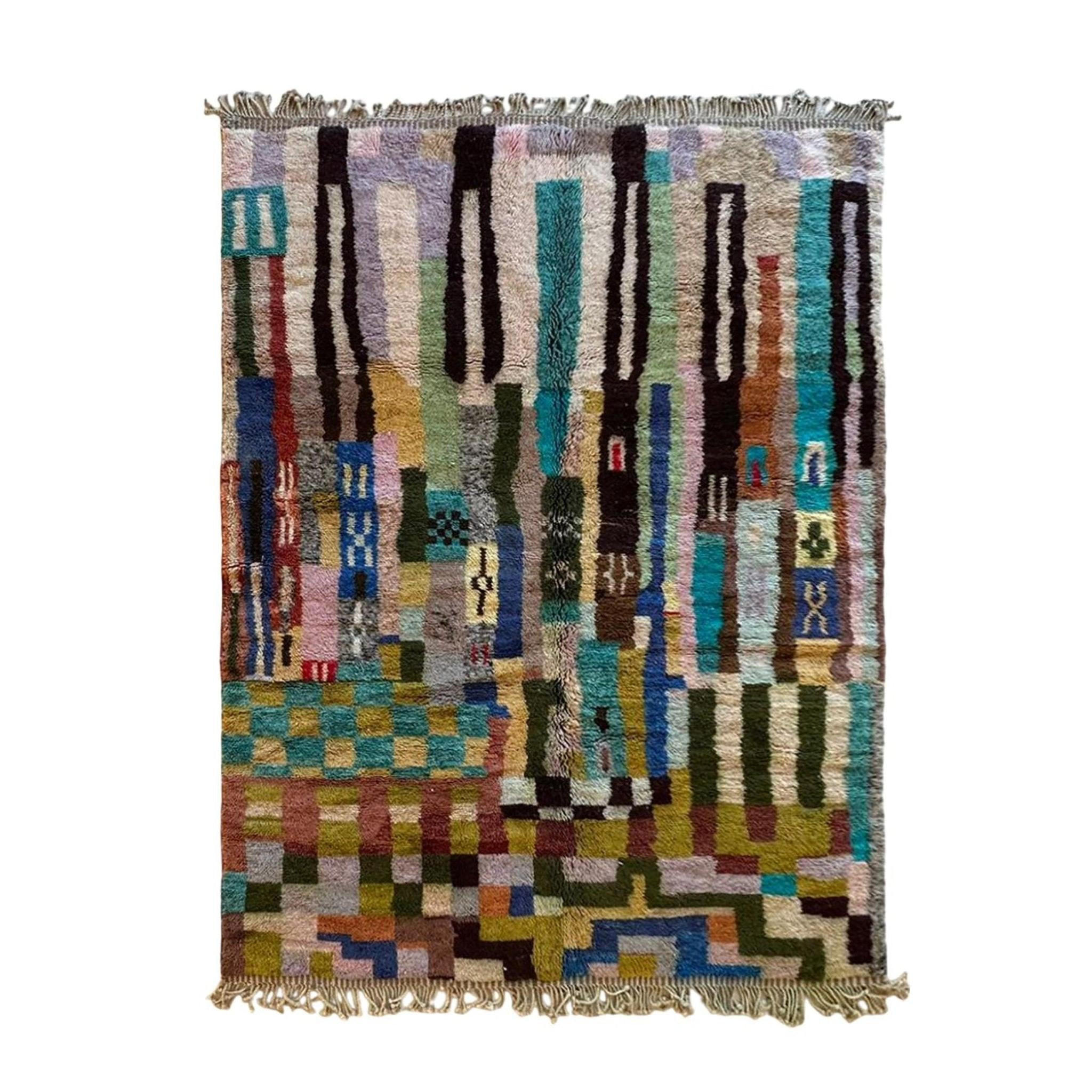 BERBERTEPPICH aus Marokko farbig 140x 200 cm - Multicolor, Naturmaterialien (140/200cm) - AFK Living