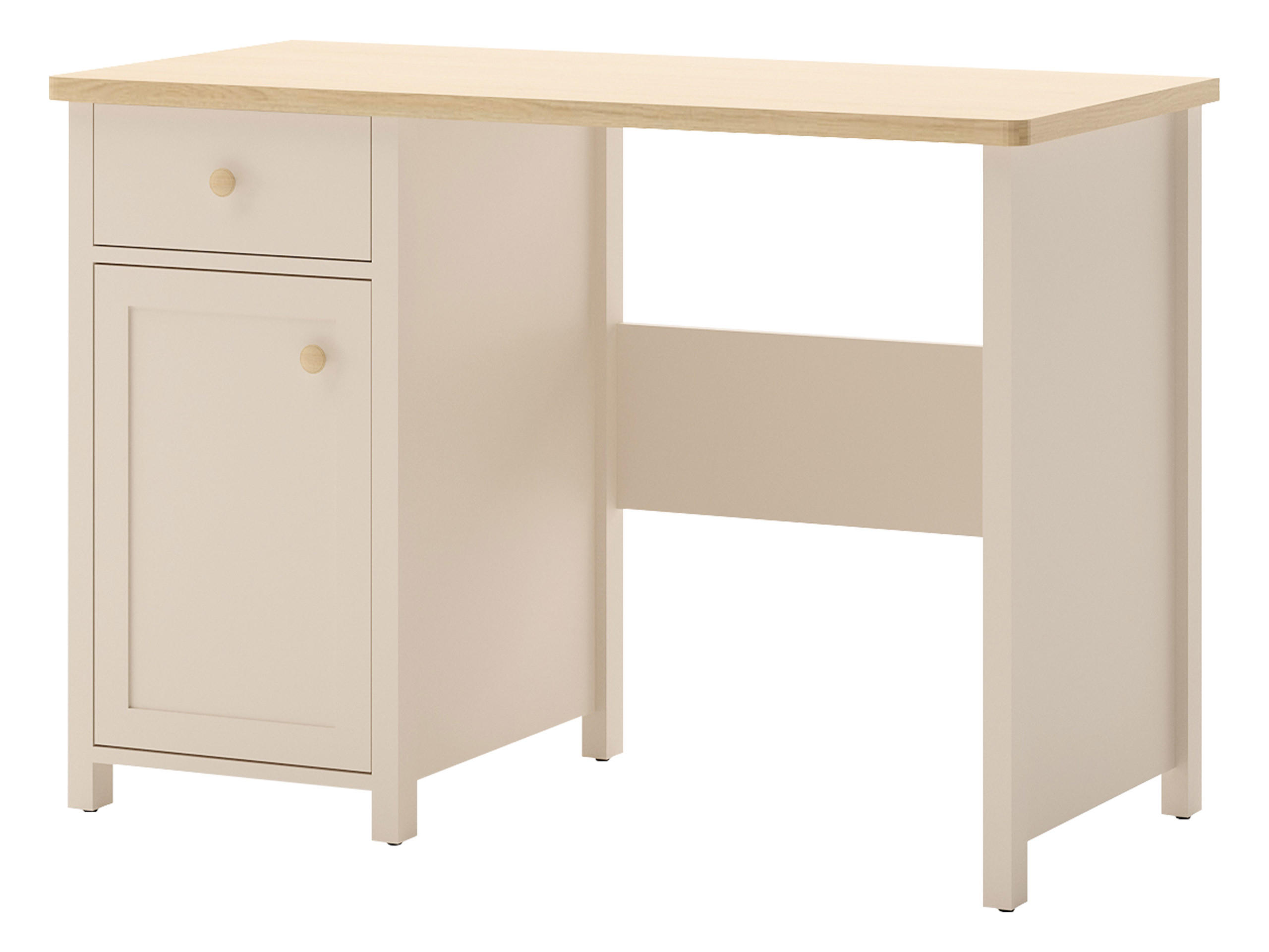 SCHREIBTISCH Story 1D1S SO03 - Sandfarben/Goldfarben, Holzwerkstoff/Kunststoff (52/110/77cm) - MIRJAN24