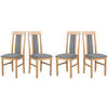 ESSZIMMERSTUHL - Set 4x Nilo 2 , sonoma, Hygge 91 - Hellgrau/Sonoma Eiche, Holz (43/94/40cm) - Leaf Design