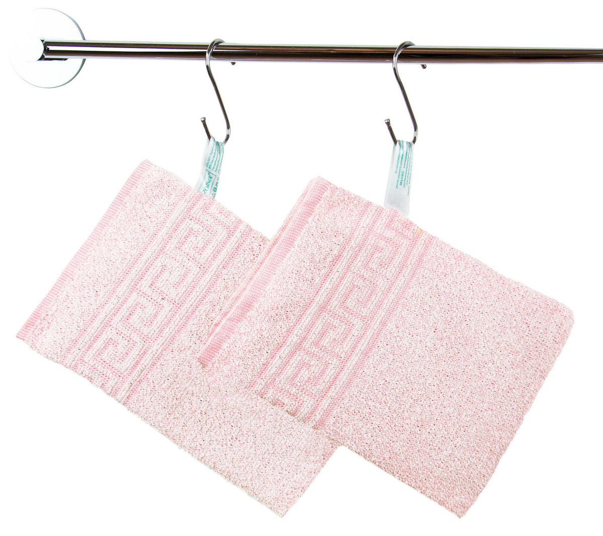 WASCHHANDSCHUH, 20er-Set, 16x22 cm, 80% Baumwolle, 20% Polyester, Rosa - Rosa, Naturmaterialien (16/22cm) - Zollner