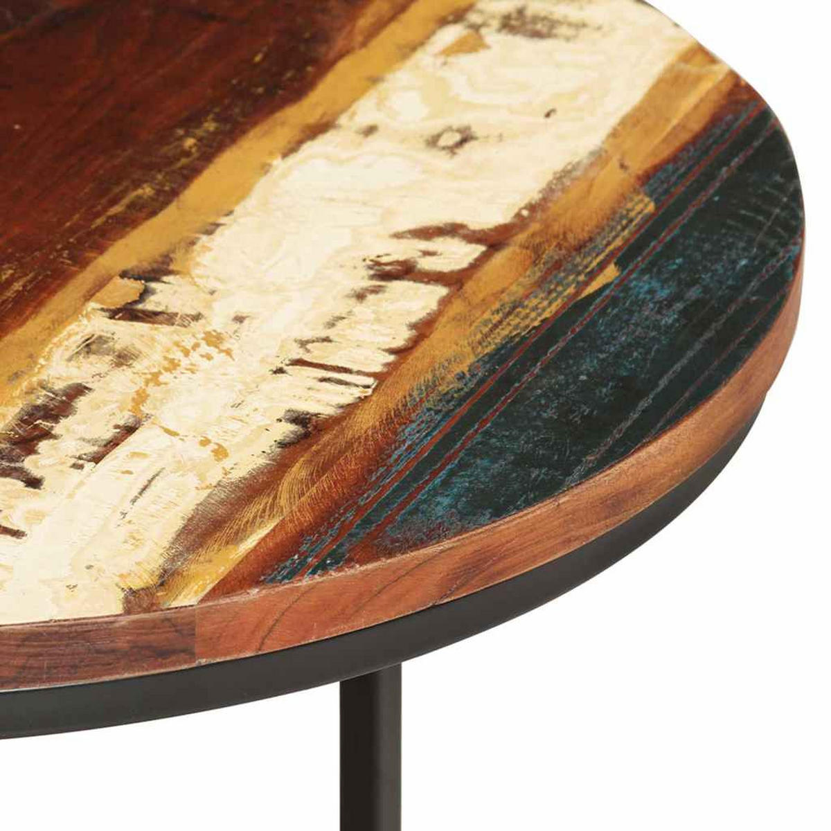 SATZTISCHE 3Er Set Altholz Massiv - Hellbraun, Holz (105/60/45cm) - vidaXL