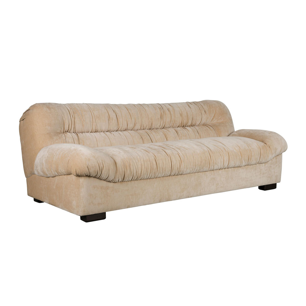 SOFA 3-SITZER Douglas Samt Beige - Beige, Kunststoff (214/78/102.5cm) - Dutchbone