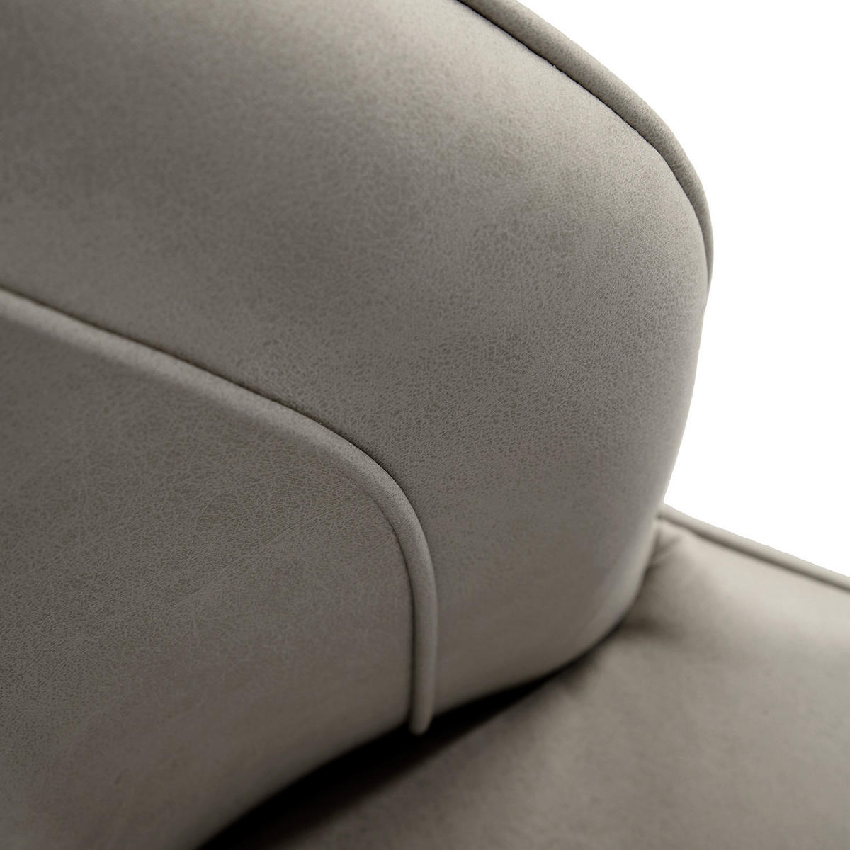 FREISCHWINGER - 2er-Set - Kunstleder / Eisen - Grau, Kunststoff/Metall (48/91/56cm) - home24