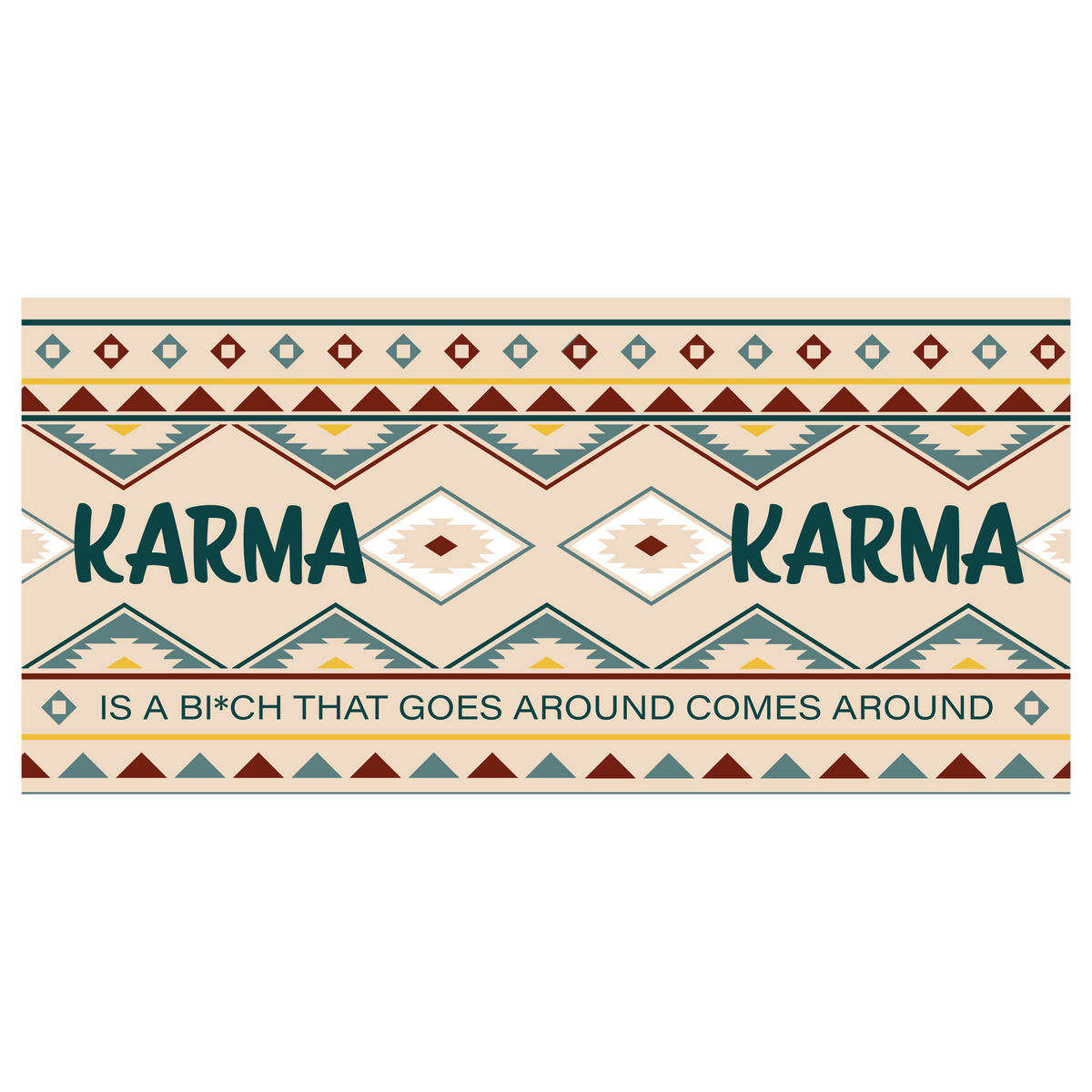 KAFFEEBECHER Karma is a Bi*ch that goes around comes around Mehrfarbig 320 ml - Multicolor, Keramik (0.32L) - United Labels