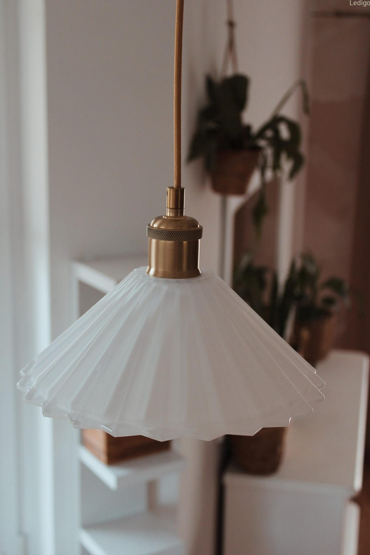 PENDELLEUCHTE Paris - Goldfarben/Schwarz, Glas/Metall (25/25/99cm) - kiki design