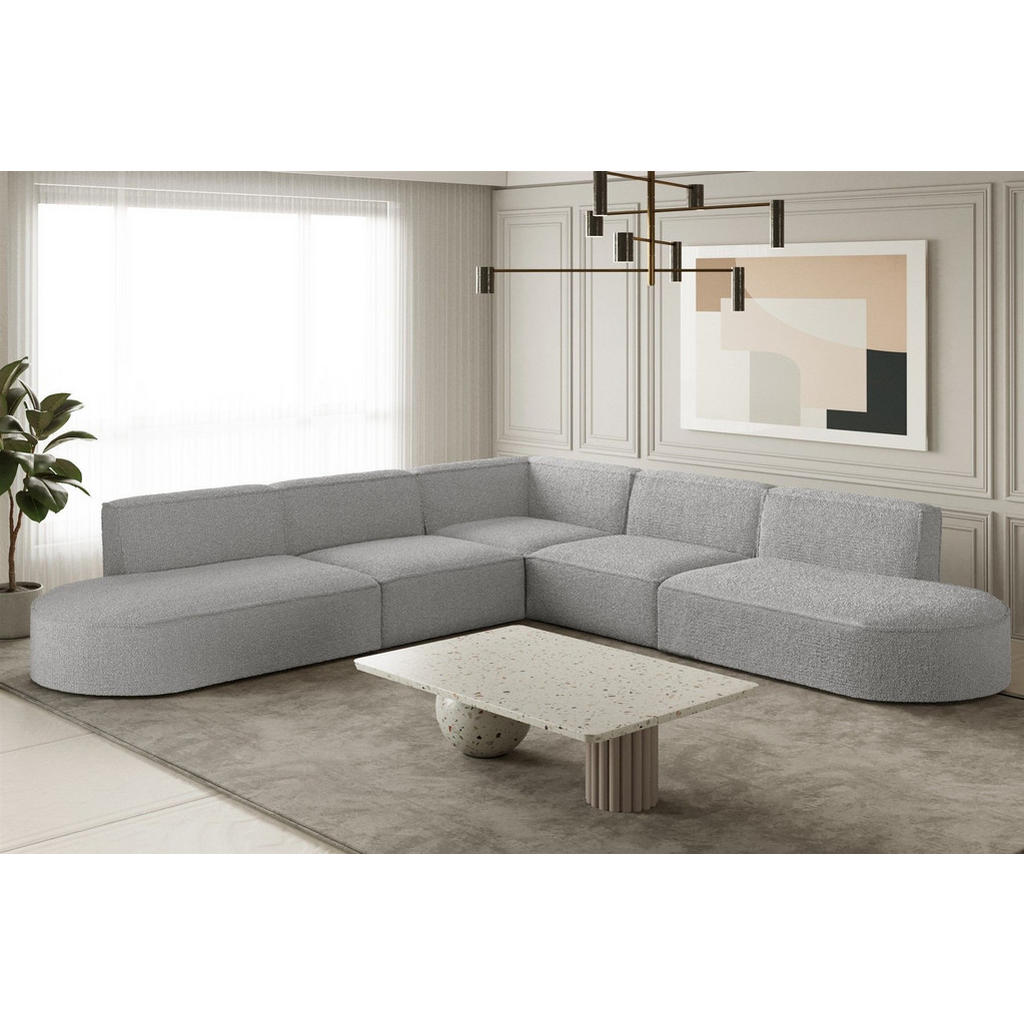 Thumbnail - Fun Möbel Ecksofa, Creme, Textil, L-Form, 276x276 cm, Wohnzimmer, Sofas & Couches, Wohnlandschaften, Ecksofas