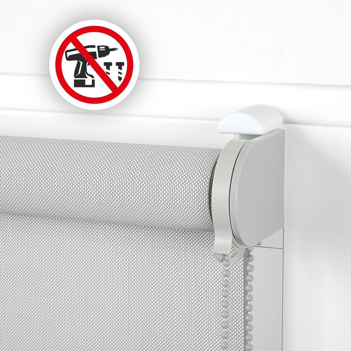 SCREEN-ROLLO Plus Easyfix Grau 45x180 - Grau, Kunststoff (45/180/1cm) - STORESDECO