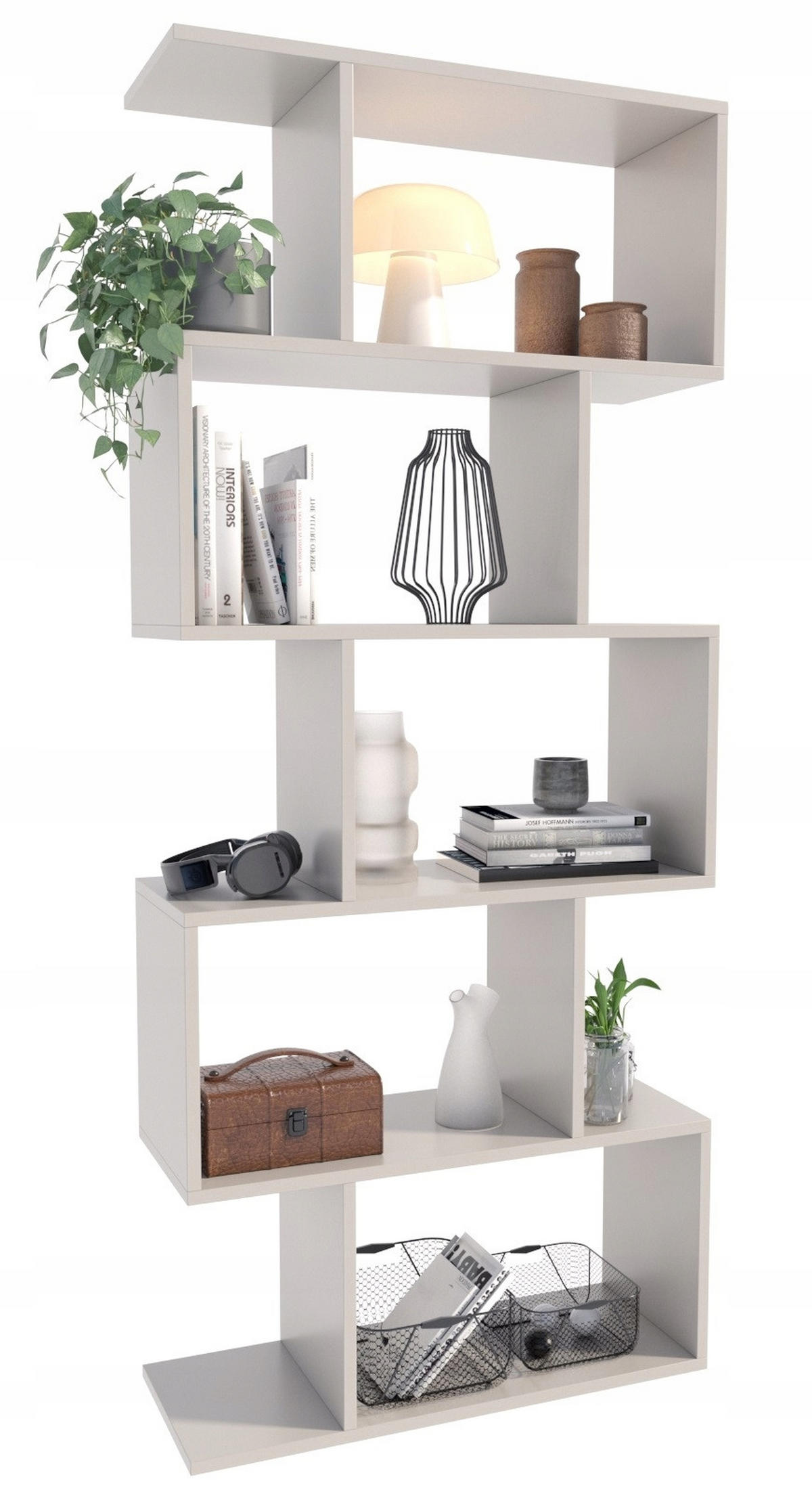 BÜCHEREGAL BASK Kaschmir 76,4/28/176 cm - Kaschmir, Holzwerkstoff (76.4/176/28cm) - Matkam Möbel