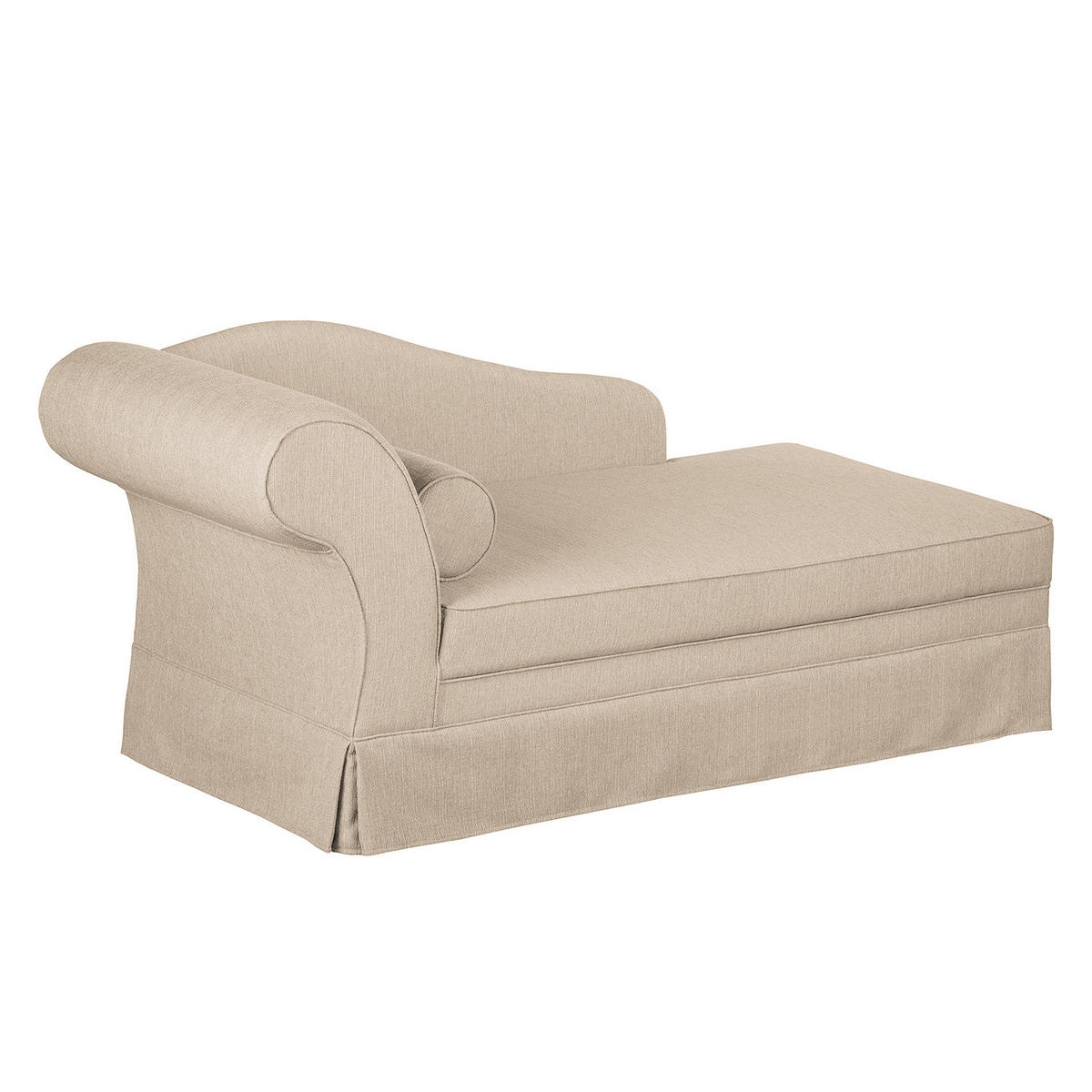 RECAMIERE - Webstoff - Cappuccino, Textil (166/80/77cm) - home24