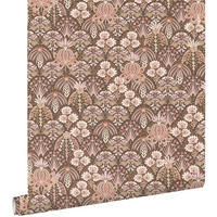 TAPETE Blumenmuster im Jugendstil 50 x 900 cm - Lila, Papier (50/900cm) - ESTAhome