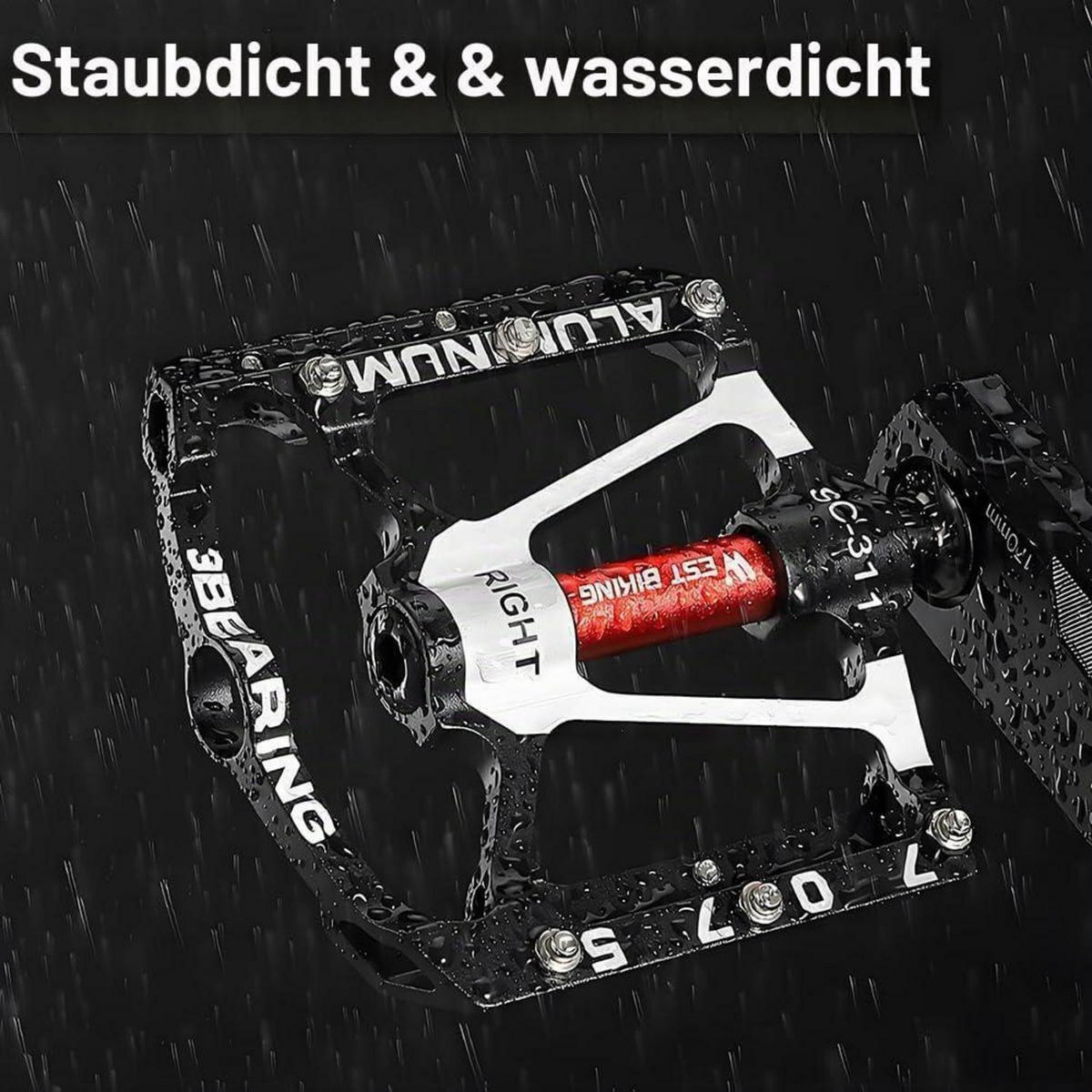 FAHRRADPEDALE Aluminium Schwarz 120 mm - Schwarz, Metall (10/1.7/12cm)