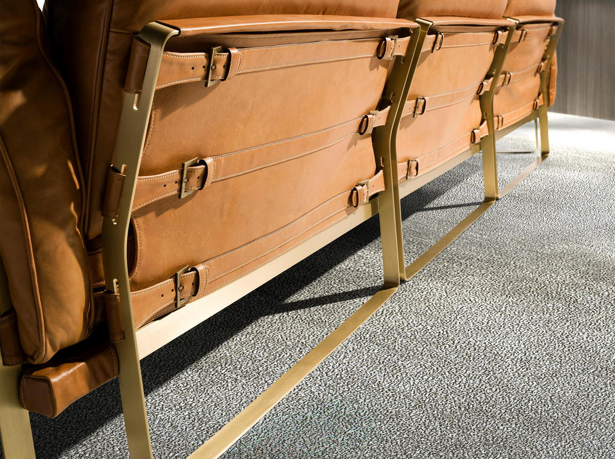 SOFA Klassisch Kamel Gold 222/90/84 - Braun, Leder (222/84/90cm) - ANGEL CERDA
