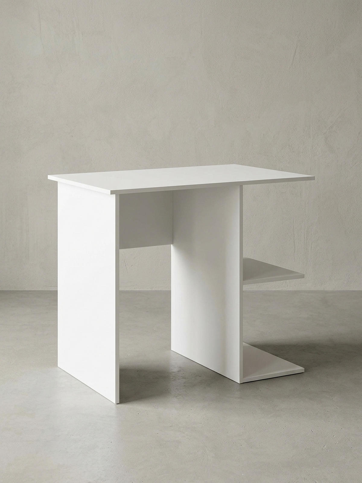 SCHREIBTISCH – großzügige Fläche, mit Aufbewahrung, Spanplatte, modern - Weiß, Holz (60/82/76cm) - KADIMA DESIGN