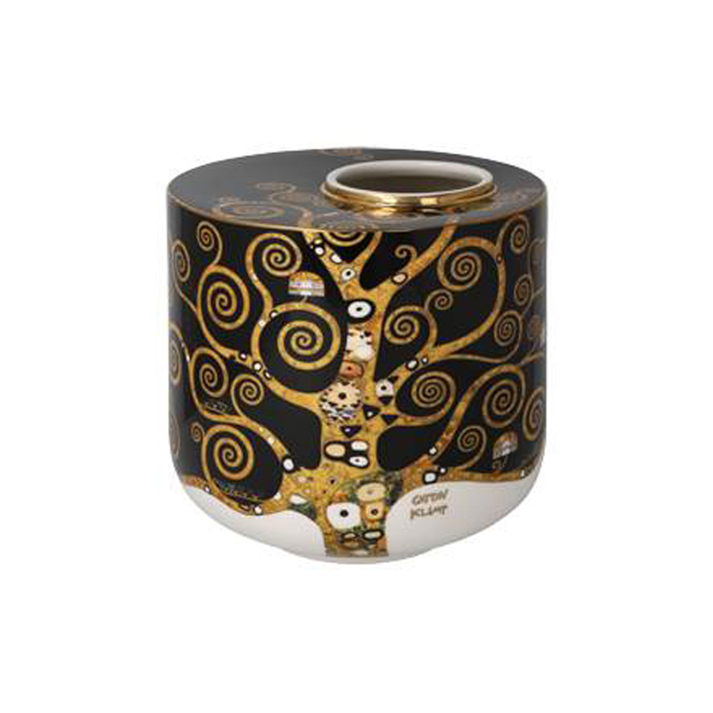 VASE Gustav Klimt - Der Lebensbaum, Bunt, H 16 cm - Multicolor, Keramik (16cm) - Goebel