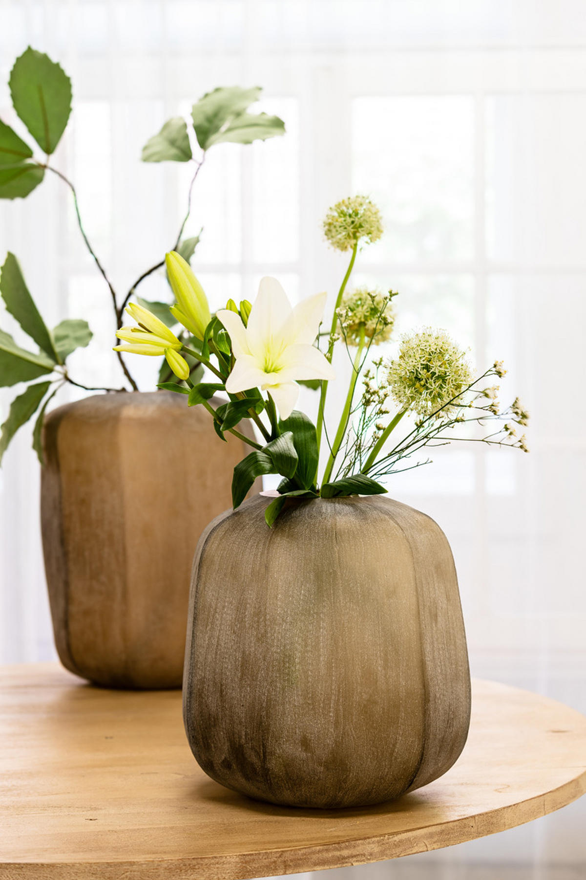VASE Pacengo Braun Ø33/32 cm - Dunkelbraun, Glas (33/32cm) - Light & Living