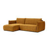 ECKSOFA TAUER 3-Sitzer rechts, safran - Gelb/Schwarz, Holz/Textil (248/173cm) - Courtois Laville